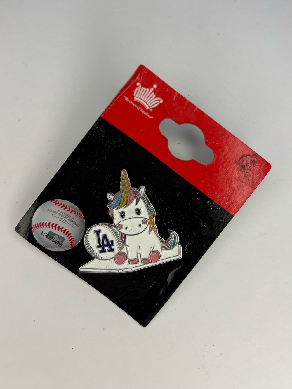 LA Dodgers Unicorn Enamel Pin Aminco MLB Licensed Baseball Collectible